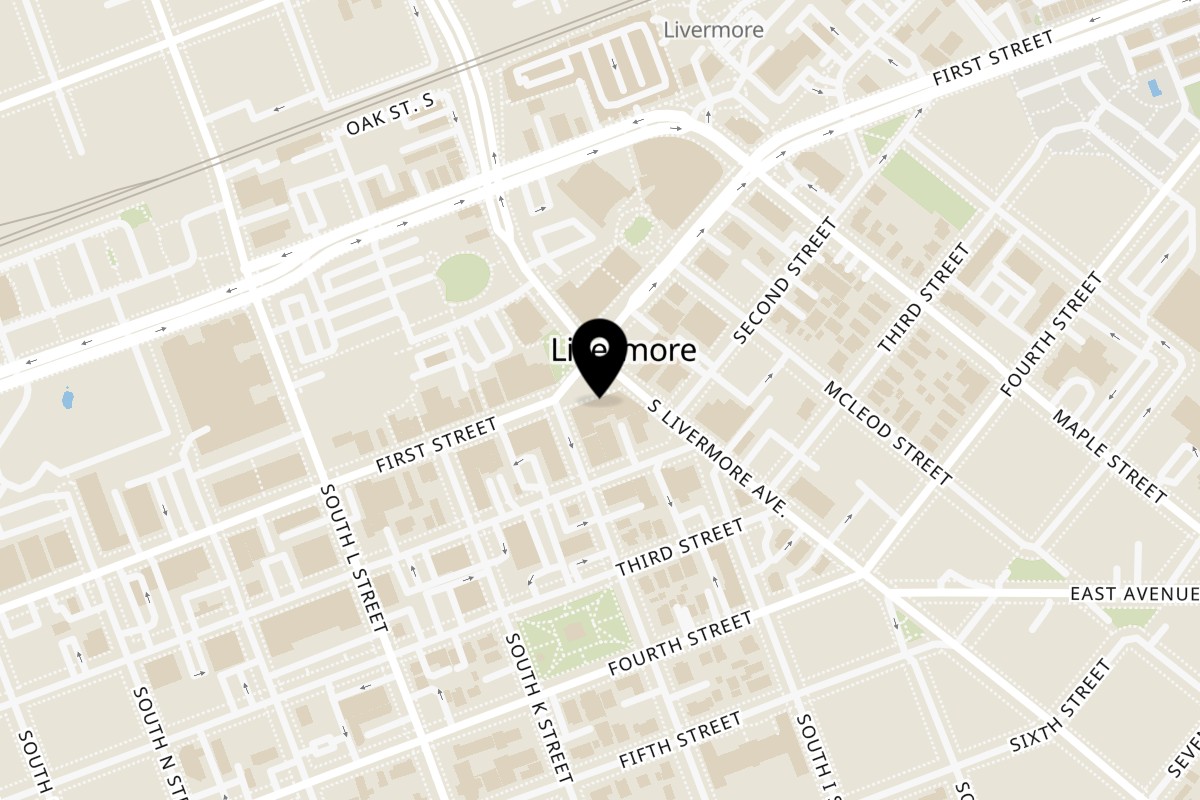 Map showing the location of Demitris Taverna on 2235 First St in Livermore